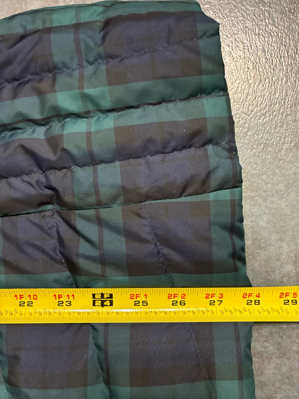 Talbots 2X Tartan Green Blue Plaid 80% Duck Down Filled Puffer Vest - Picture 8 of 8